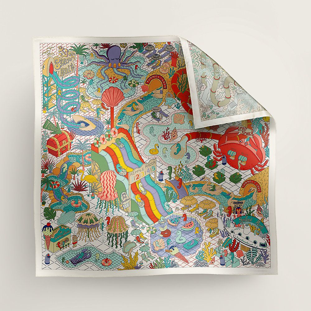 Splash Park double face scarf 90 Hermès UK